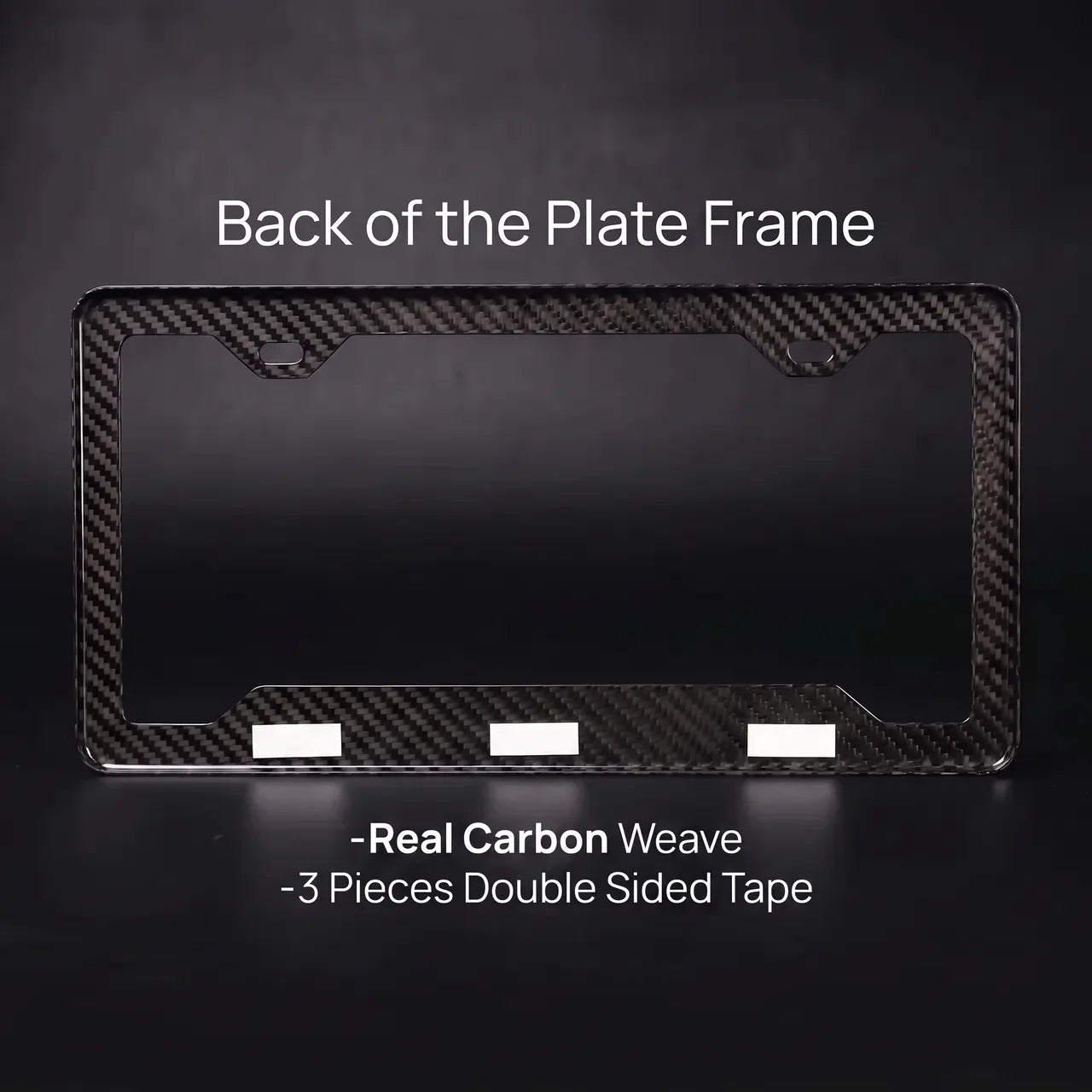 Serbia flag carbon fiber license plate frame — back of frame