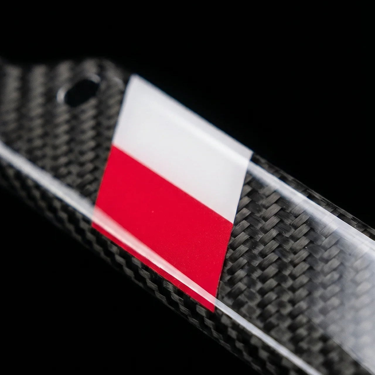 Poland Flag Carbon Fiber License Plate Frame