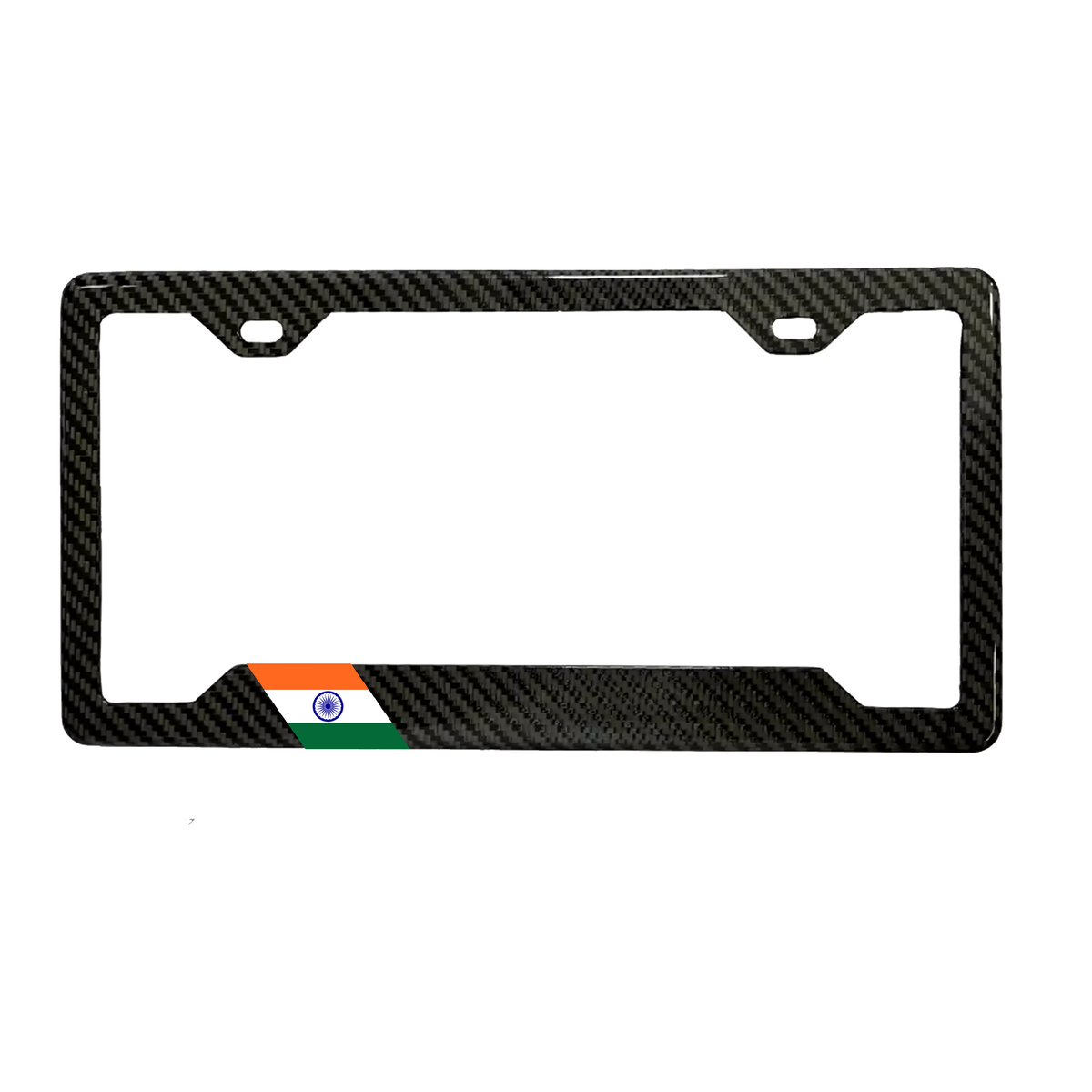 Puerto Rico carbon fiber plate frame on the car