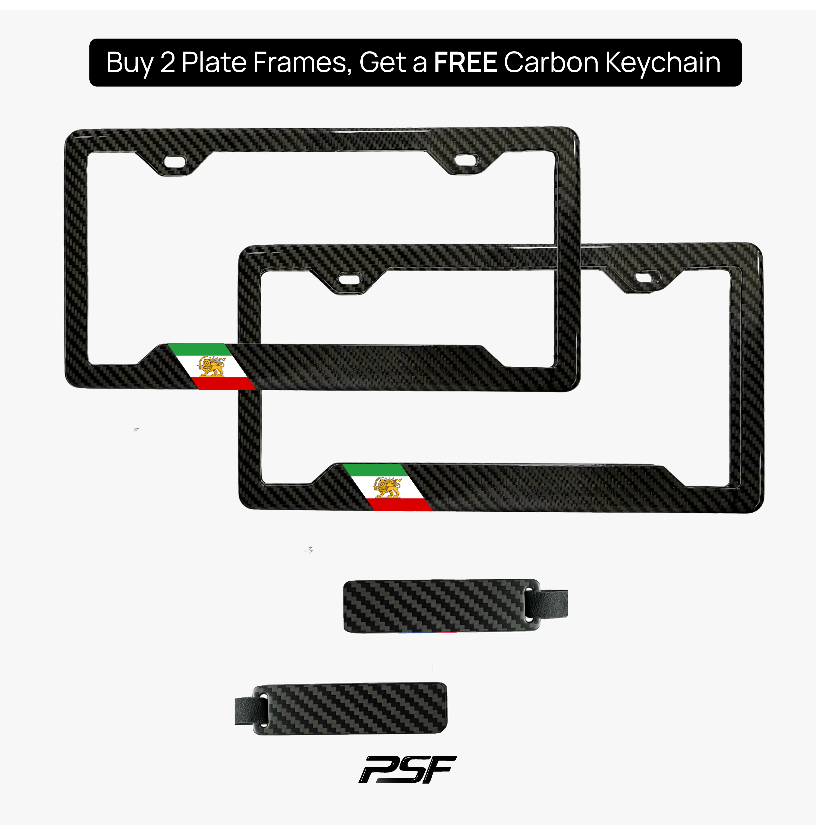 Iranian Flag Plate Frame