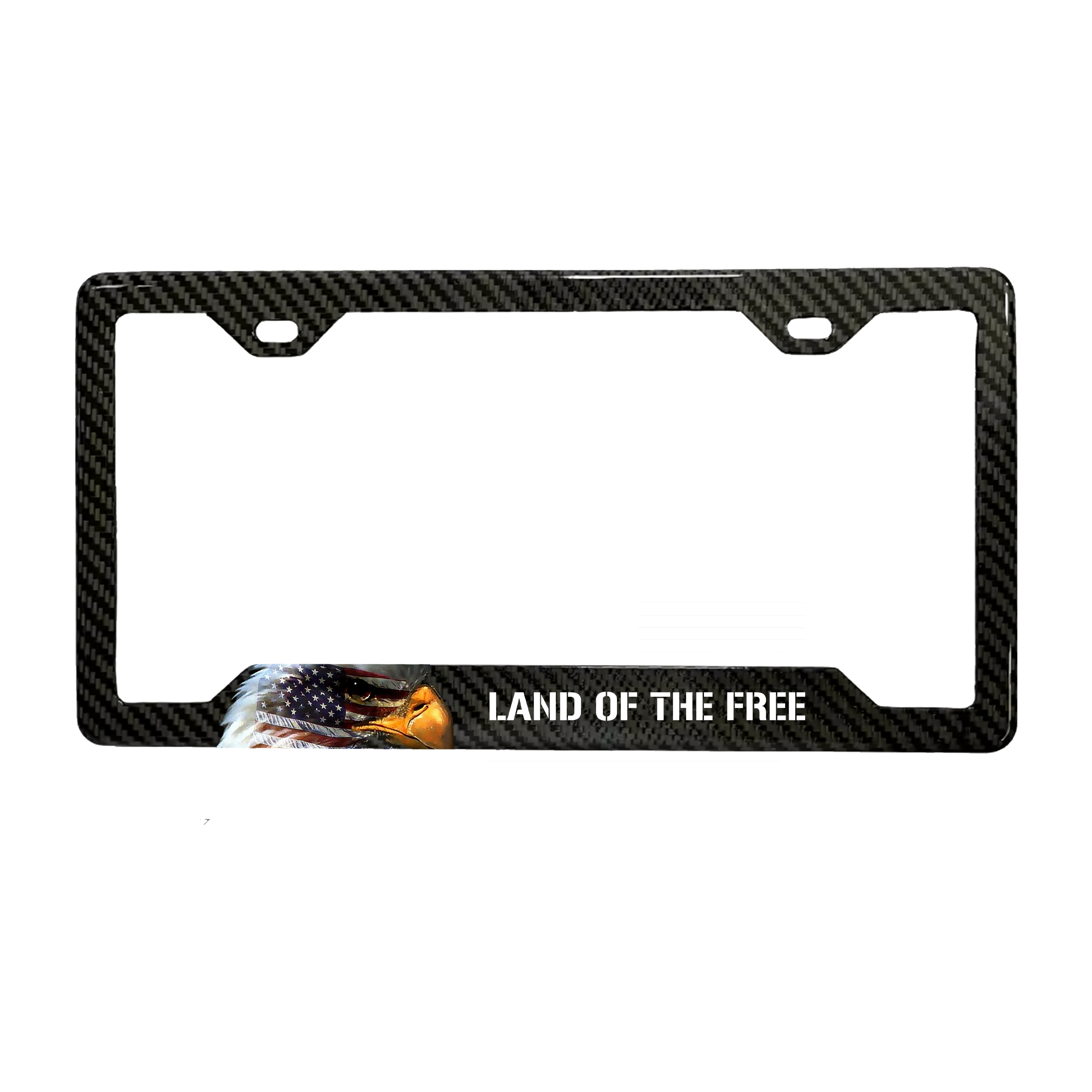 Land of the free Carbon Fiber License Plate Frame