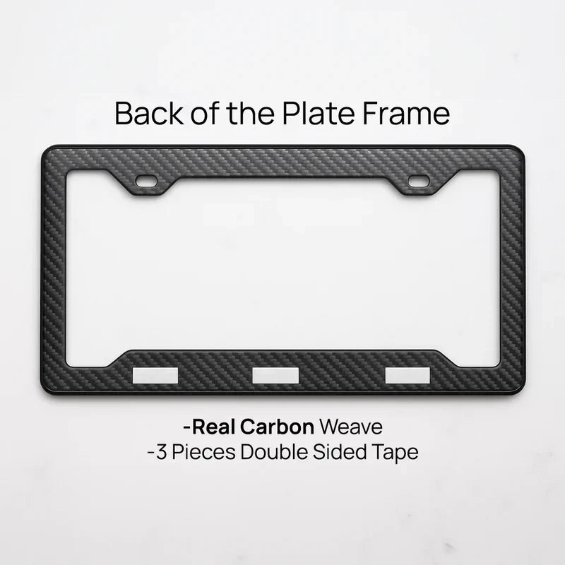 Puerto Rico carbon fiber plate frame on the car