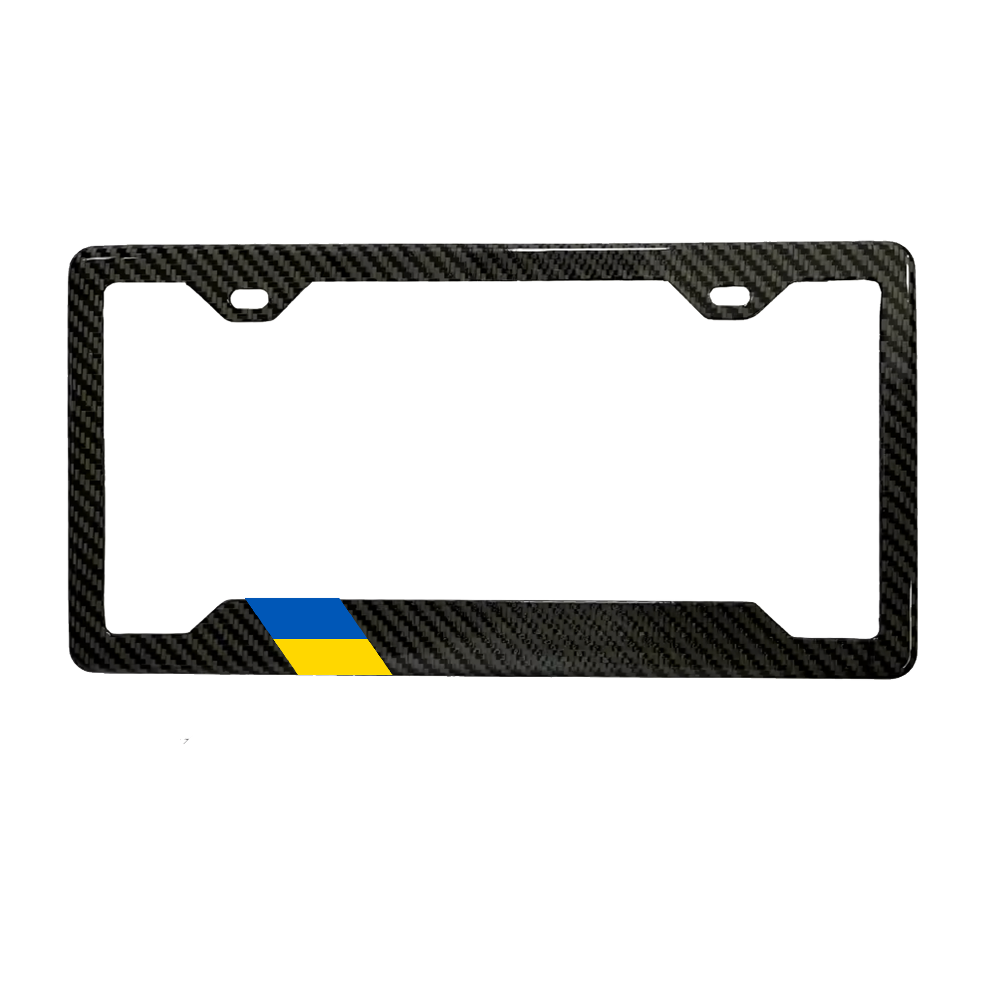 Puerto Rico carbon fiber plate frame on the car